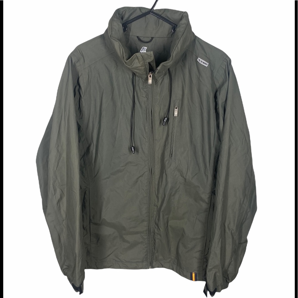 Men’s K-WAY Gray Windbreaker Jacket Size Small
